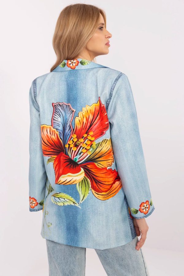 Blue Jacket in Jackets, Vests For Women with Polyester and Viscose