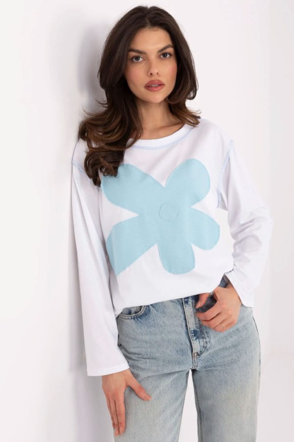 blue Blouse model 209706 Italy Moda