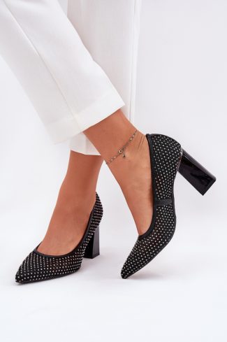 1067777 black Block heel pumps model 209779 Step in style