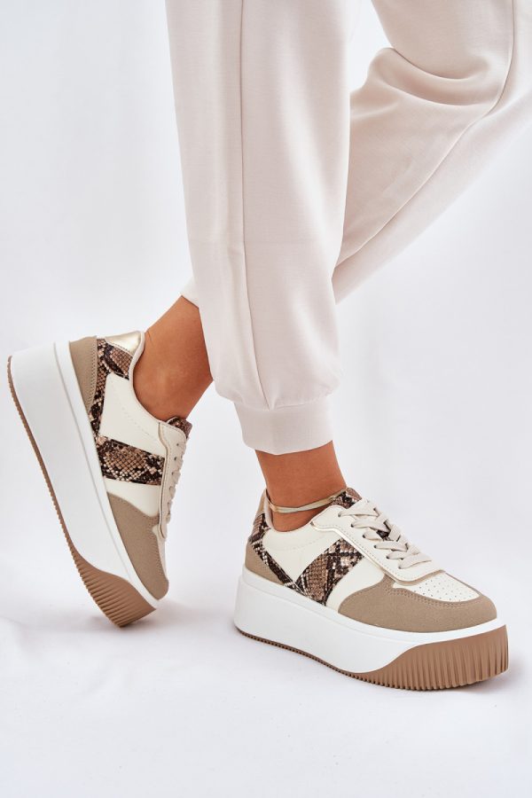 beige Sport Shoes model 209800 Step in style