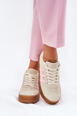 beige Sport Shoes model 209801 Step in style