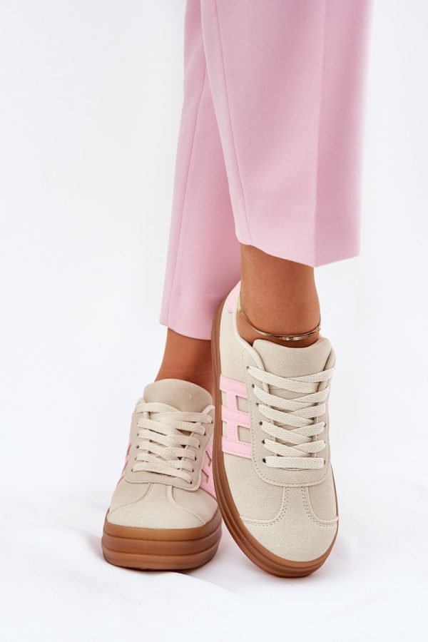 beige Sport Shoes model 209801 Step in style