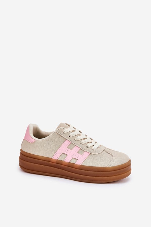 beige Sport Shoes model 209801 Step in style