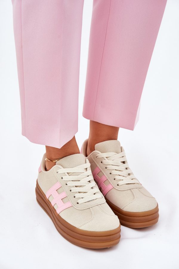 beige Sport Shoes model 209801 Step in style