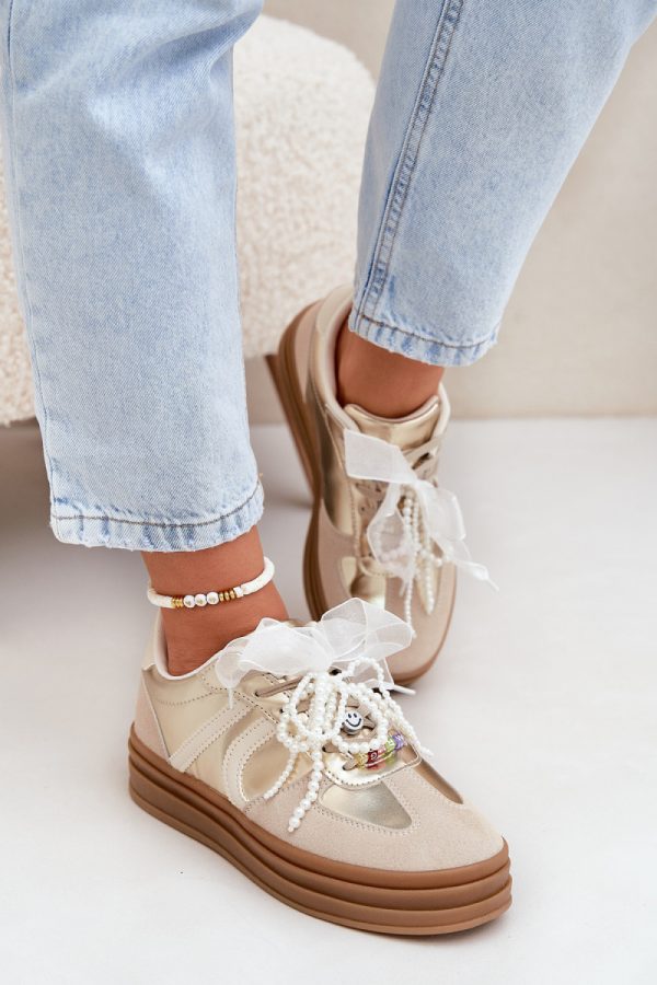 beige Sport Shoes model 209802 Step in style