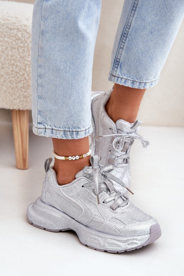 grey Platform sneakers model 209813 Step in style