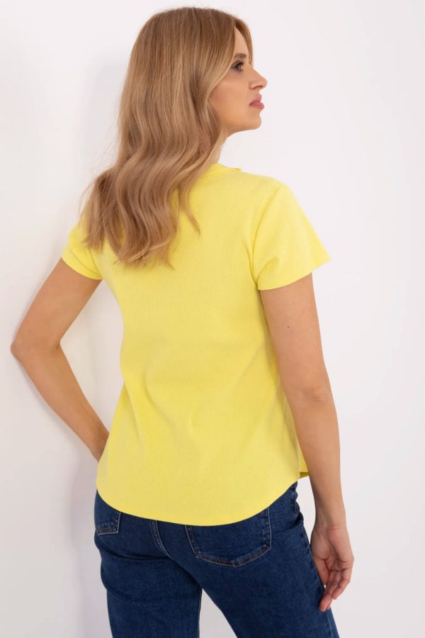 Yellow Blouse in Women`s Blouses, Tunics with Cotton and Spandex