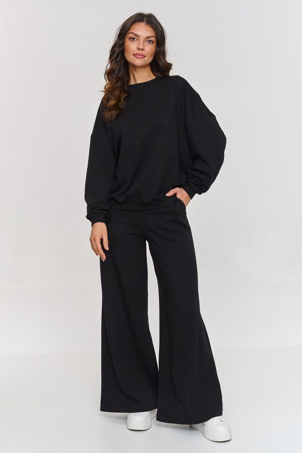 Black Set in Pants, Trousers, Shorts with Cotton and Spandex