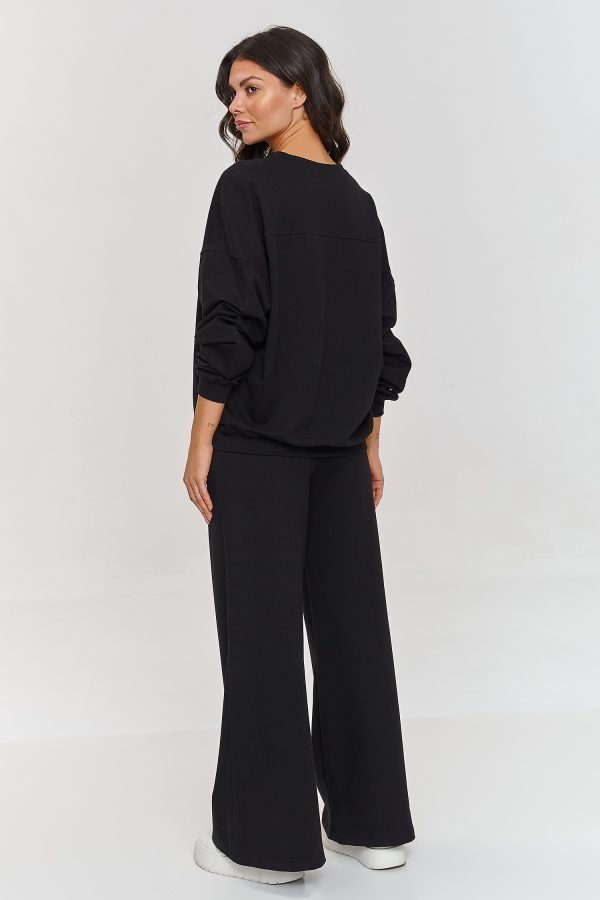 Black Set in Pants, Trousers, Shorts with Cotton and Spandex