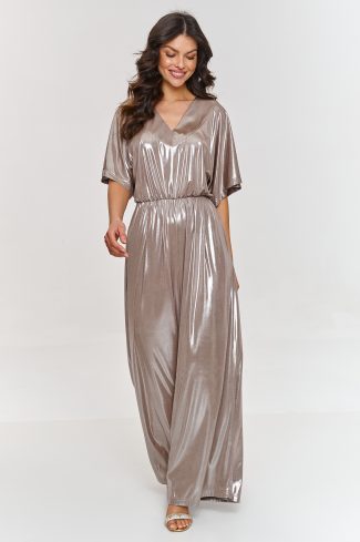 Beige Suit in Playsuits For Women with Spandex and Polyester