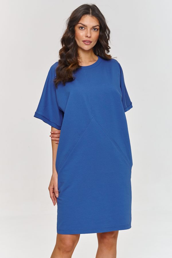 Blue Daydress in Day Dresses with Cotton and Spandex