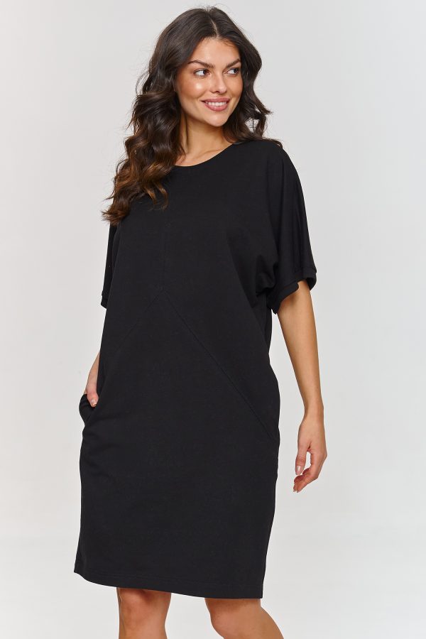 Black Daydress in Day Dresses with Cotton and Spandex