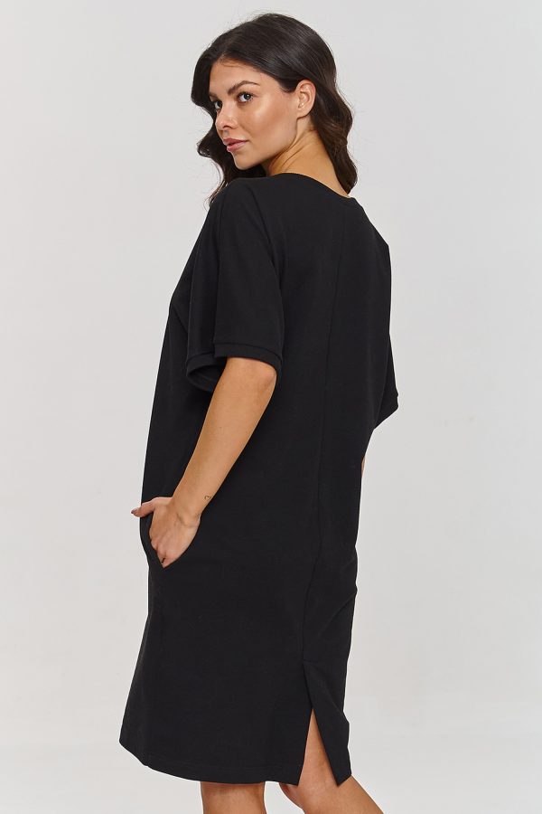 Black Daydress in Day Dresses with Cotton and Spandex