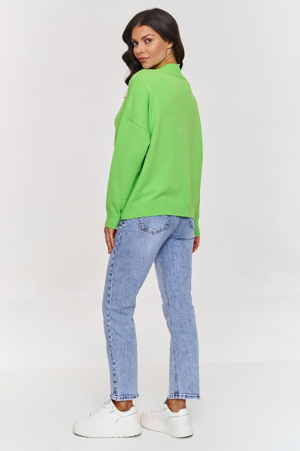 Green Jumper in Sweaters, Pullovers, Jumpers, Turtlenecks, Boleros, Shrugs with Nylon, PBT and Viscose
