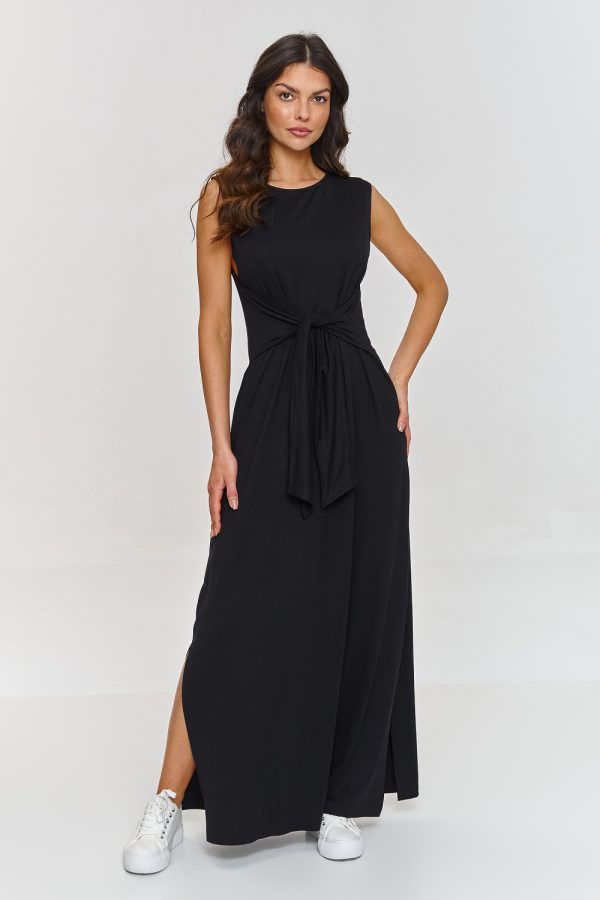 Black Daydress in Day Dresses with Spandex and Viscose