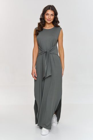 Green Daydress in Day Dresses with Spandex and Viscose