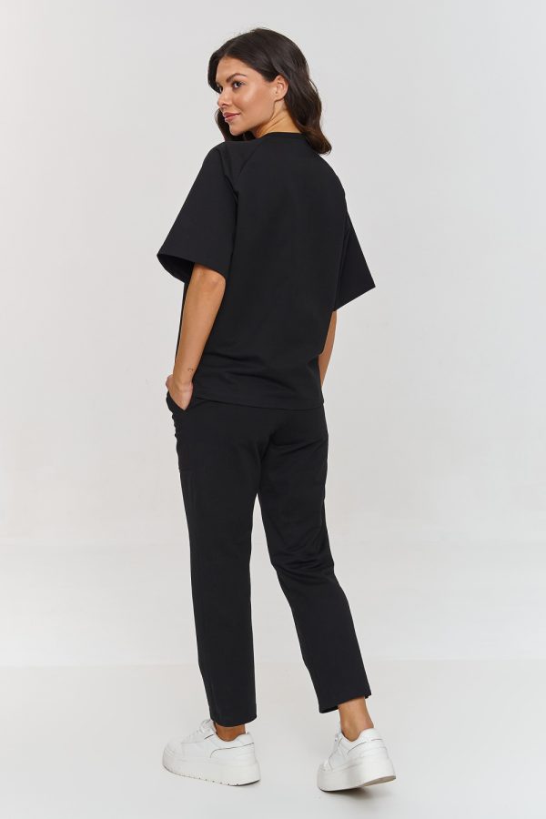 Black Set in Pants, Trousers, Shorts with Cotton and Spandex