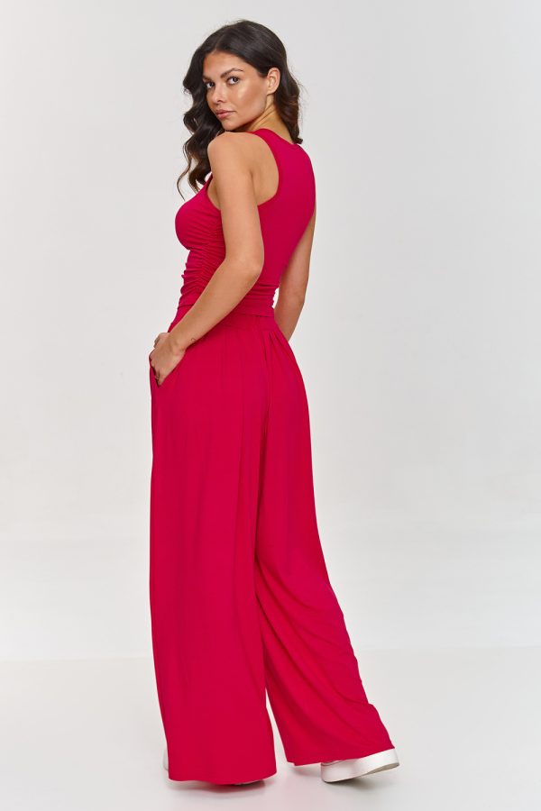 Pink Set in Pants, Trousers, Shorts with Spandex and Viscose