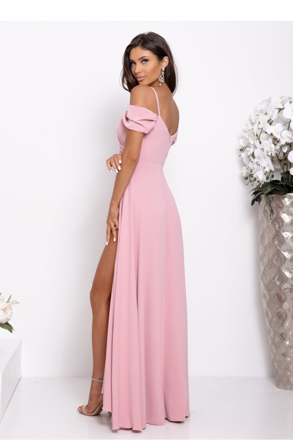 Pink Long Dress in Evening Dresses with Cotton, Spandex and Polyester