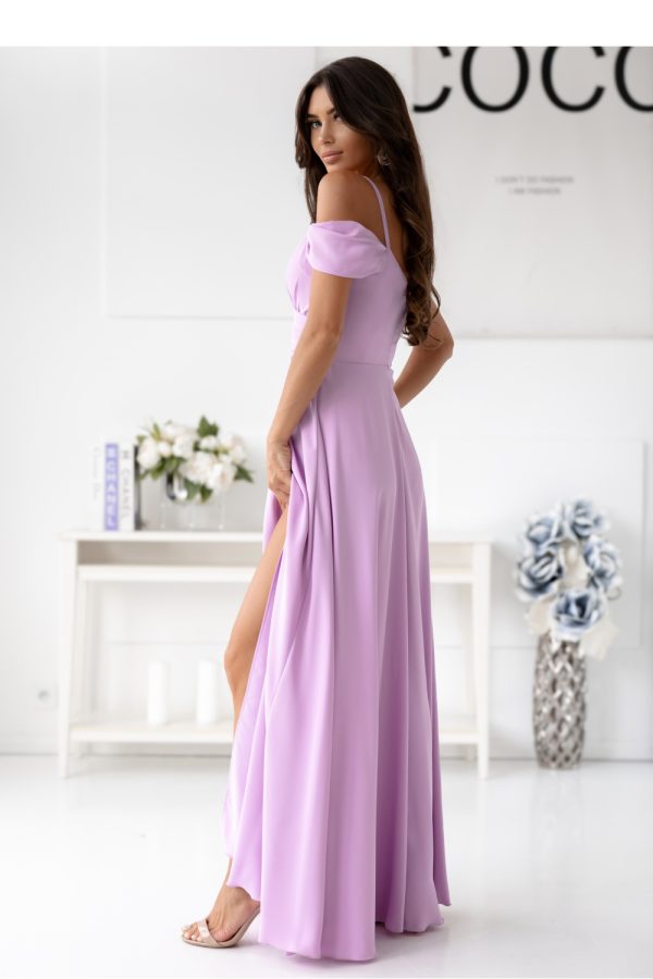 Violet Long Dress in Evening Dresses with Cotton, Spandex and Polyester