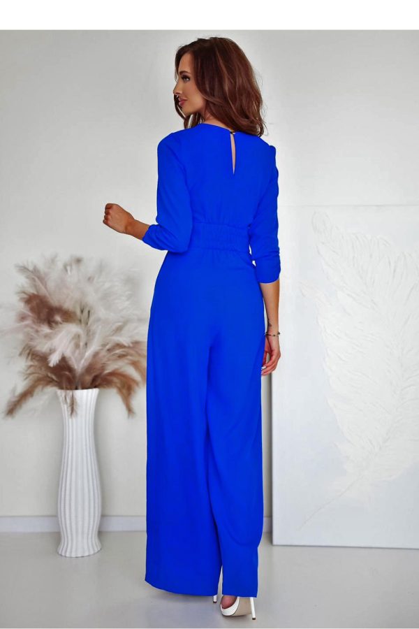 Blue Suit in Playsuits For Women with Cotton, Spandex and Polyester