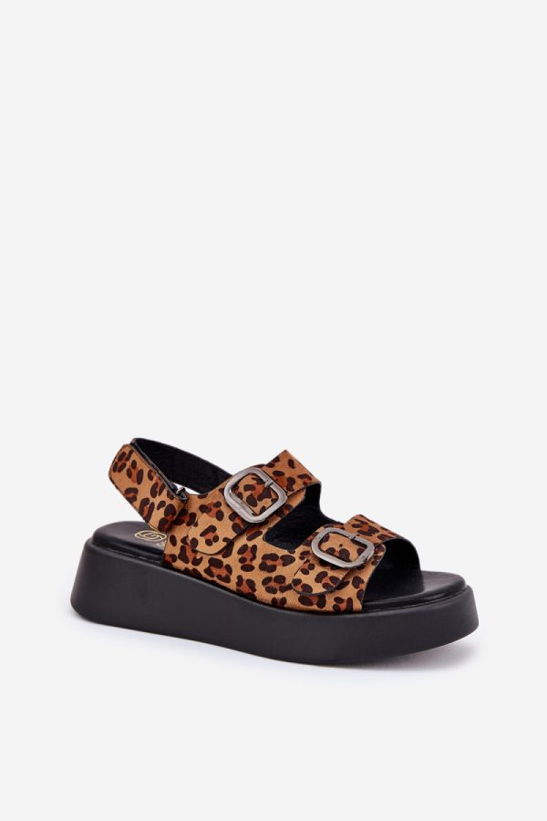 Brown Sandals in Sandals & Flip-Flops For Women with Fabric, Footbed, Heel Height and Platform Height