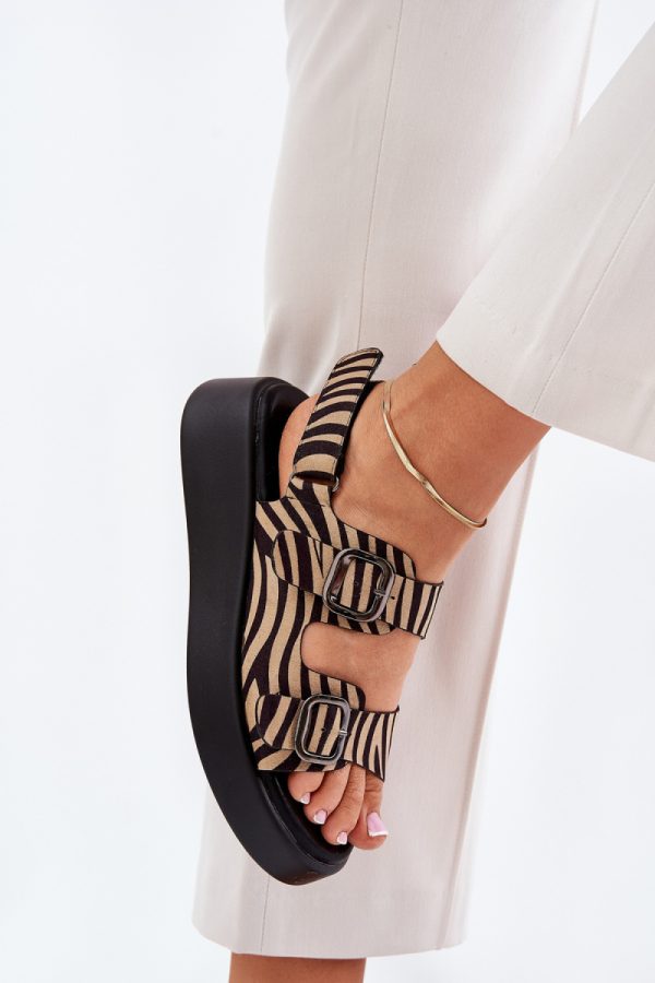 Black Sandals in Sandals & Flip-Flops For Women with Fabric, Footbed, Heel Height and Platform Height