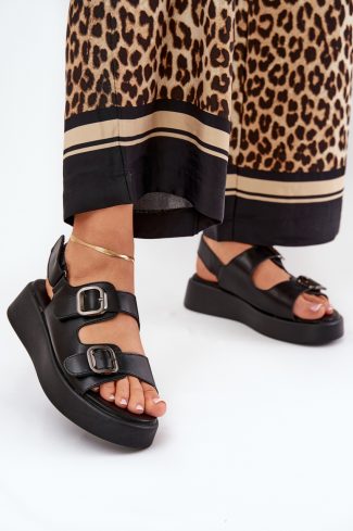 1068255.jpg Black Sandals in Sandals & Flip-Flops For Women with Fabric, Footbed, Heel Height and Platform Height