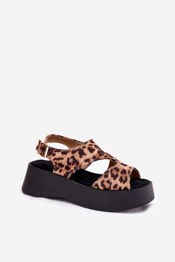Brown Buskin in Sandals & Flip-Flops For Women with Fabric, Footbed and Platform Height