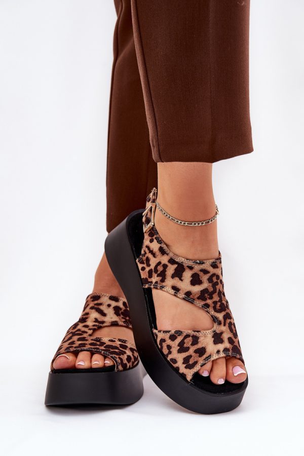 Brown Buskin in Sandals & Flip-Flops For Women with Fabric, Footbed and Platform Height