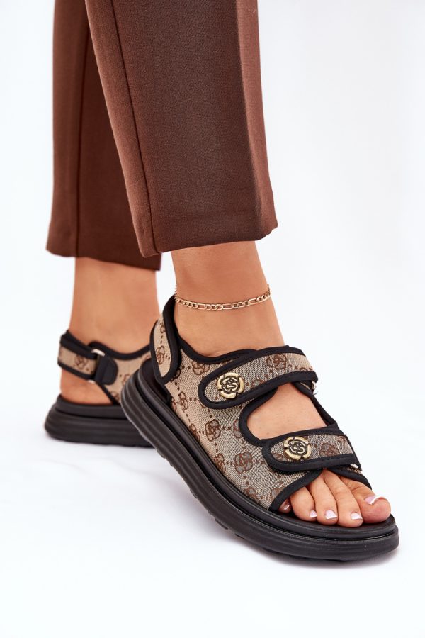 black Platform sandals model 209904 Step in style