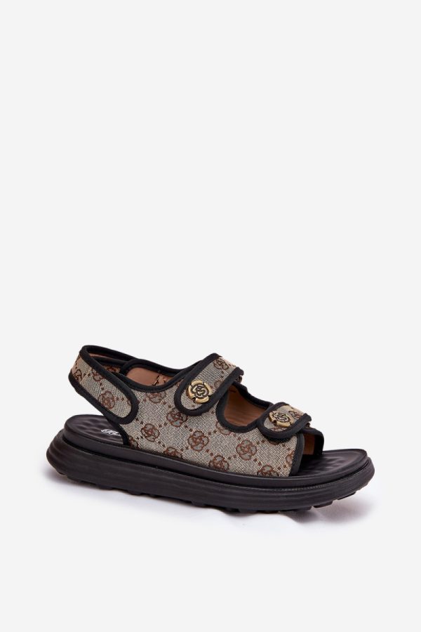 black Platform sandals model 209904 Step in style