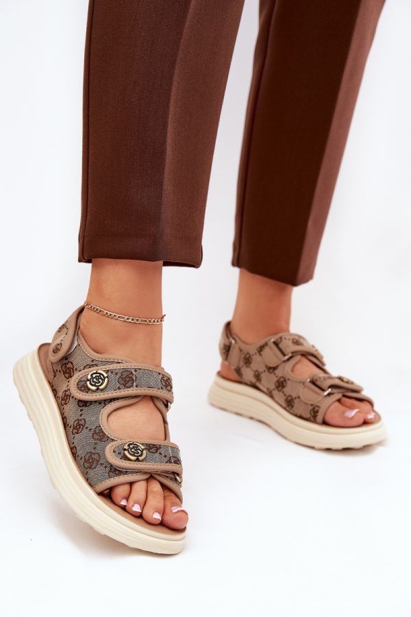 green Platform sandals model 209905 Step in style