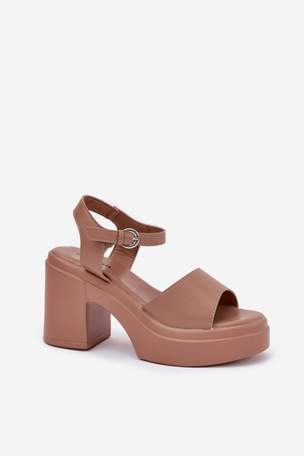 beige Heel sandals model 209921 Step in style