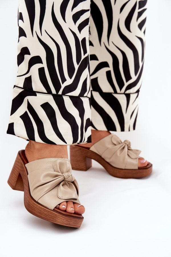 beige Heeled sandals model 209935 Step in style