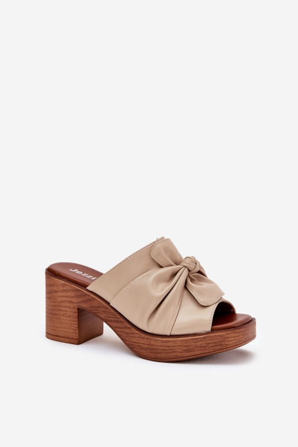 beige Heeled sandals model 209935 Step in style
