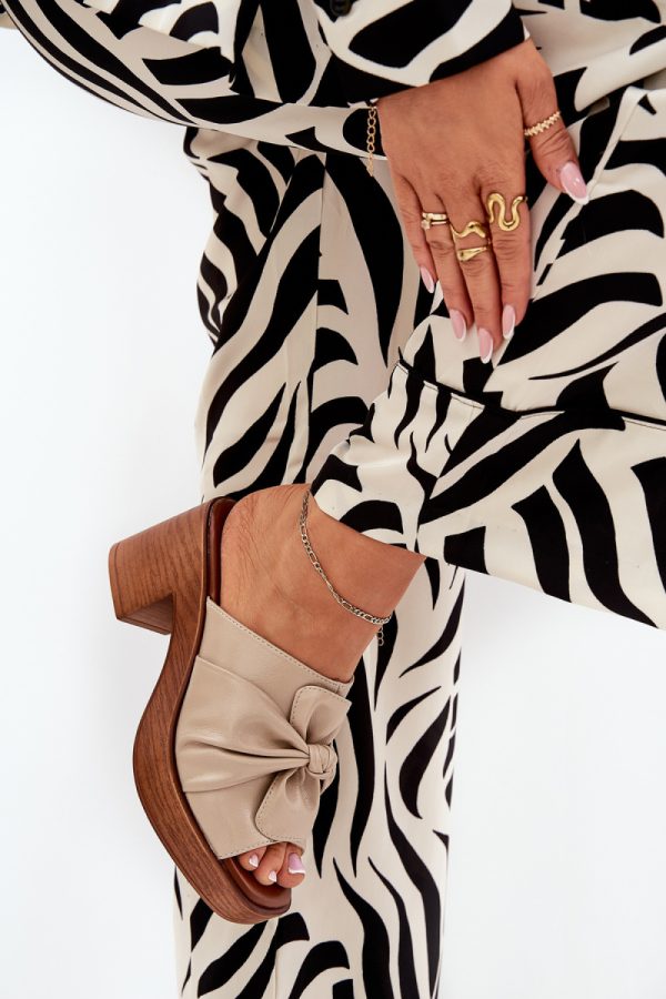 beige Heeled sandals model 209935 Step in style