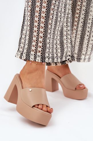 1068426 beige Heeled sandals model 209944 Step in style