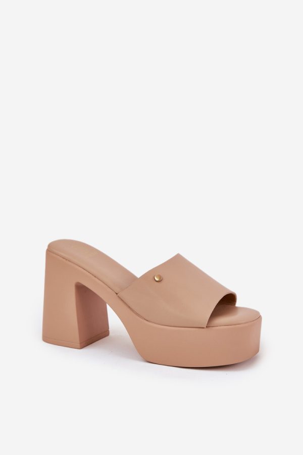 beige Heeled sandals model 209944 Step in style