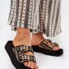 1068432.jpg Black Platform Sandals in Sandals & Flip-Flops For Women with Fabric, Footbed and Platform Height