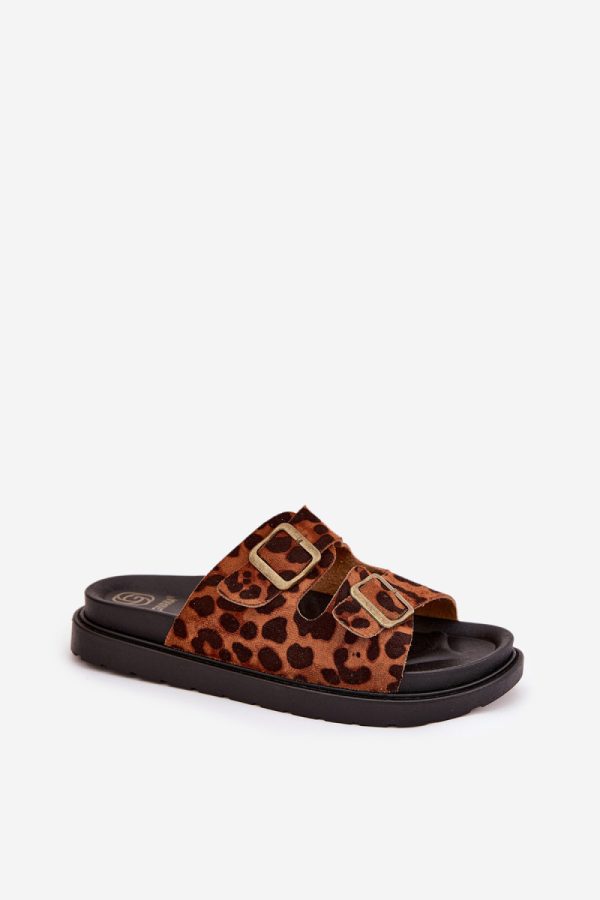 Brown Flip-flops in Sandals & Flip-Flops For Women with Fabric, Footbed and Platform Height