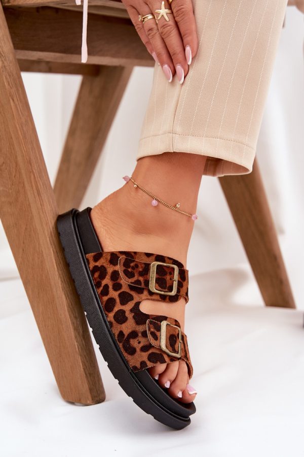 Brown Flip-flops in Sandals & Flip-Flops For Women with Fabric, Footbed and Platform Height