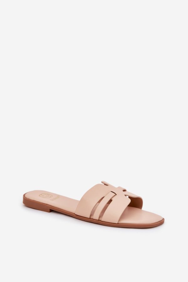 Beige Flip-flops in Sandals & Flip-Flops For Women with Fabric, Footbed and Heel Height