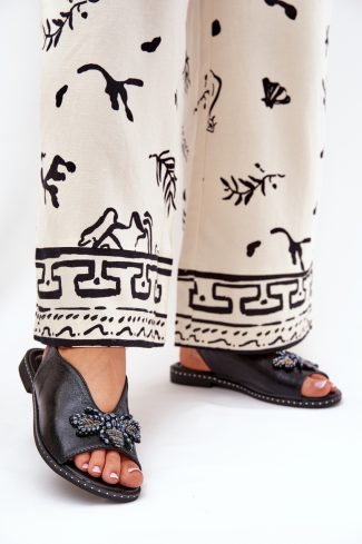 1068755.jpg Black Sandals in Sandals & Flip-Flops For Women with Fabric, Footbed and Heel Height