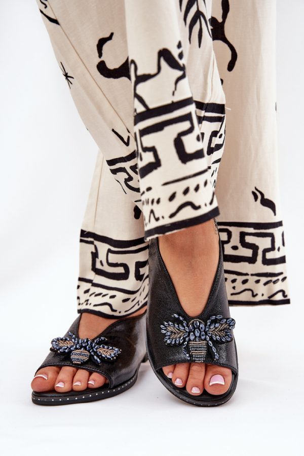 Black Sandals in Sandals & Flip-Flops For Women with Fabric, Footbed and Heel Height