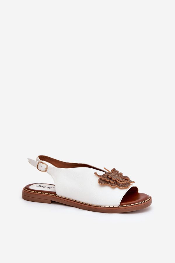 White Sandals in Sandals & Flip-Flops For Women with Fabric, Footbed and Heel Height