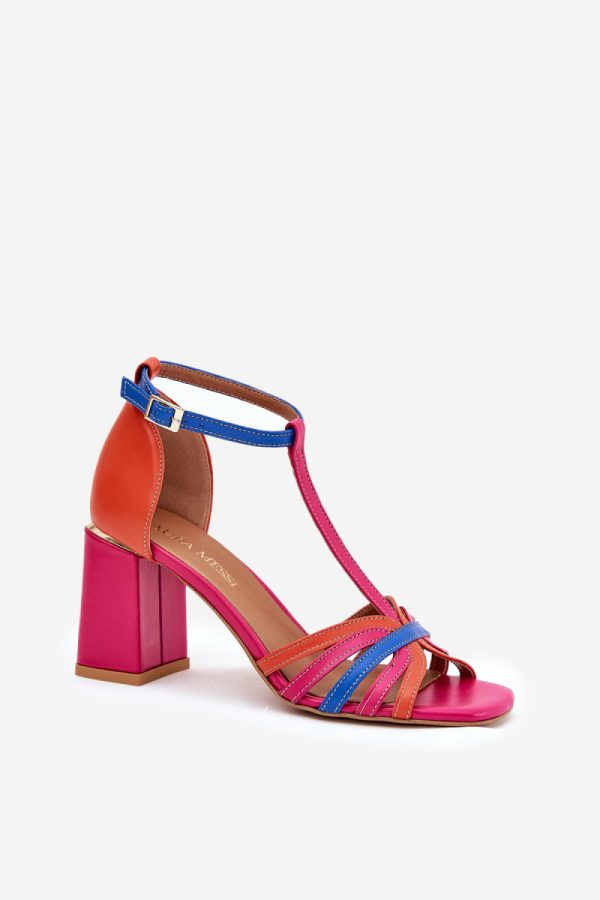 multicolor Heel sandals model 210063 Step in style