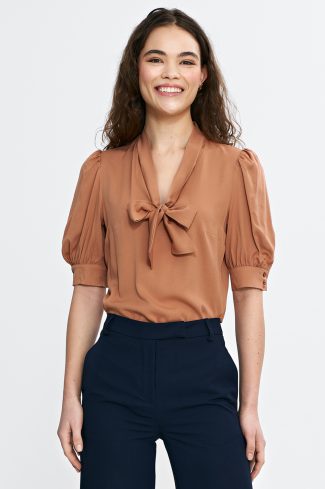 brown Blouse model 210078 Nife