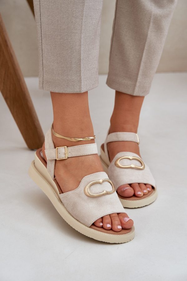 beige Sandals model 210146 Step in style