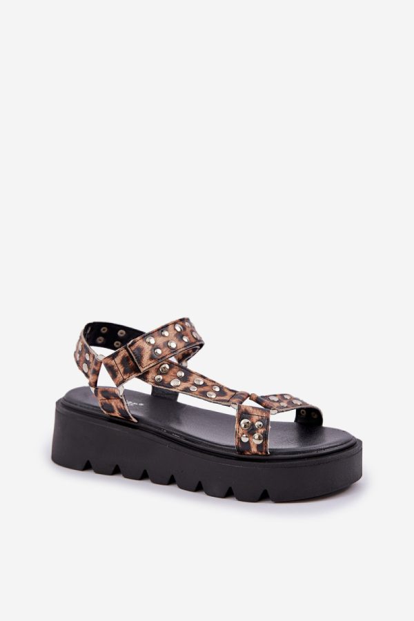 brown Platform sandals model 210158 Step in style